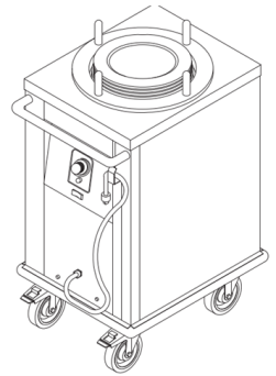 Distributeur mobile chauffant